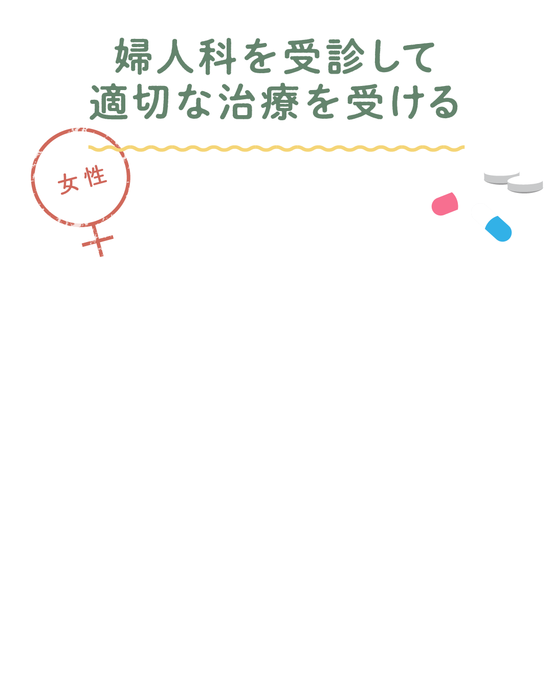 婦人科を受診して適切な治療を受ける