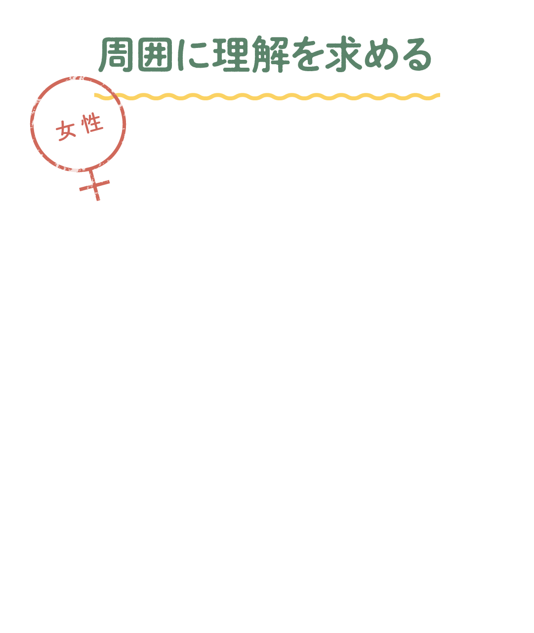周囲に理解を求める
